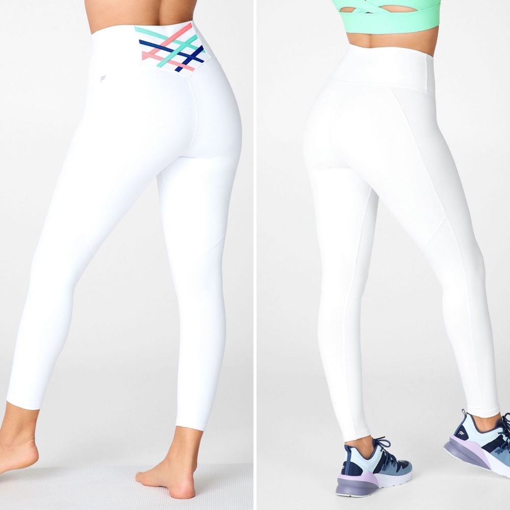 TWO pairs of Fabletics White leggings